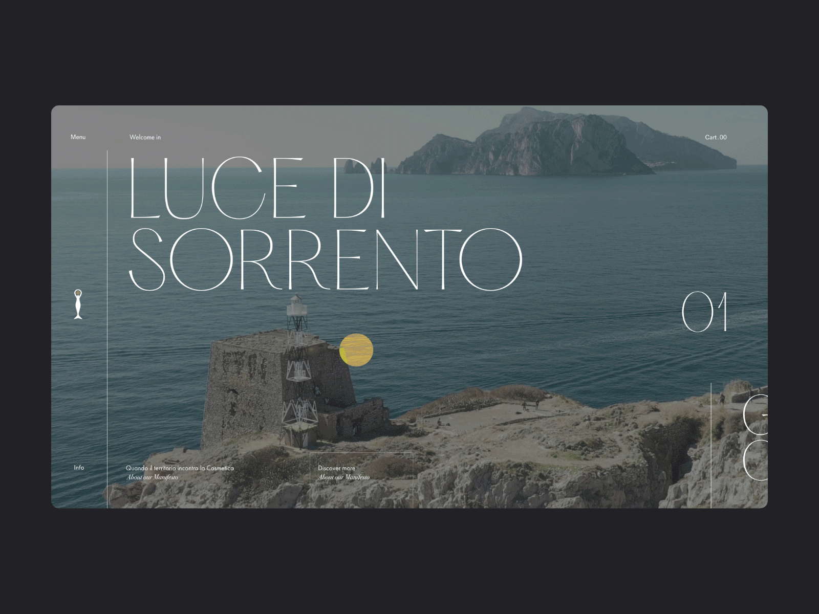 LUCE DI SORRENTO beauty design ecommerce et studio grid interface typo typography ui ux web website