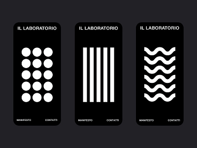 IL LABORATORIO black and white coffee design dots et studio grid interface strype typo typography ui ux wavy lines web website