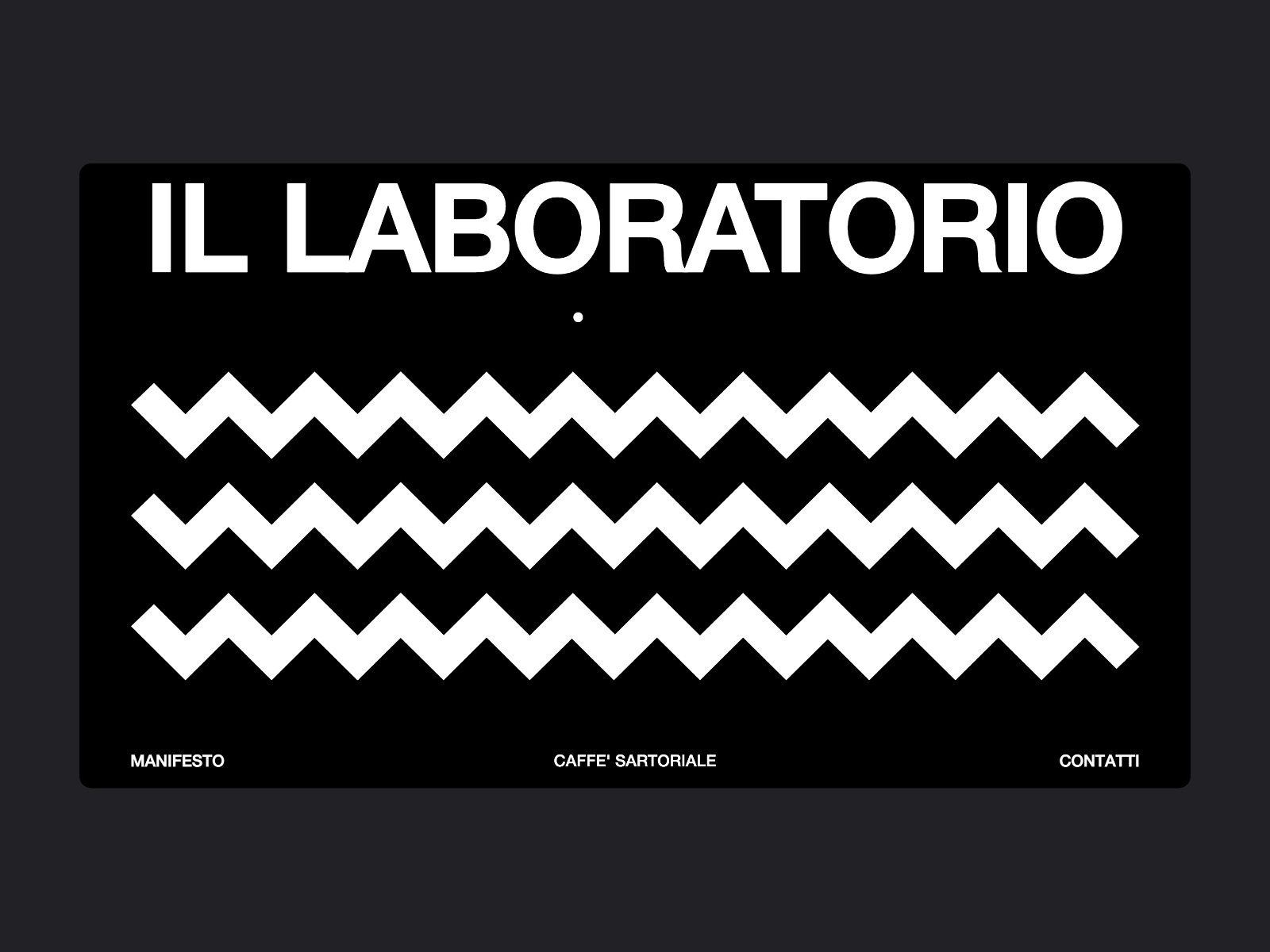 IL LABORATORIO black and white coffee design dots et studio grid interface strype typo typography ui ux wavy lines web website