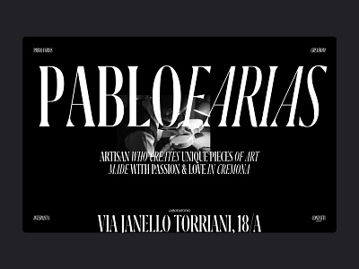 PABLO FARIAS design et studio interface luthier minimal typo typography ui ux violin maker web animation website