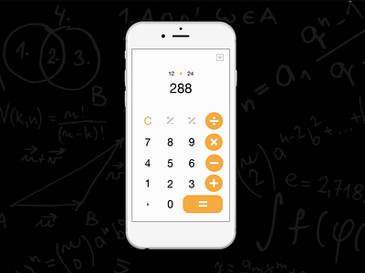 Calculator calculator calculator app calculator ui design graphic graphicdesign illustrator iphone math mathematics ui uidesign vector