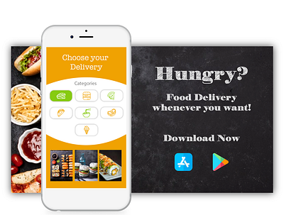 Daily UI #74 - Download App dailyui design download download mockup food food app graphic graphicdesign illustrator ui uidesign vector