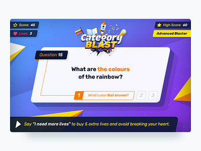 Category Blast - Alexa Skills alexa answers blast category gui interface logo questions skills trivia ui