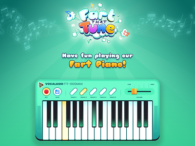Fart Piano - Website Design design desktop fart funny keyboard mobile piano play tune website