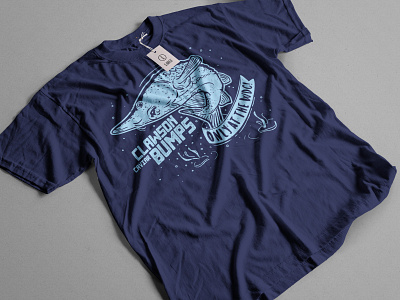 T-Shirt Design - Clawson Caviar Bumps blue caviar design fish navy project shirt sturgeon t shirt water