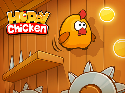 Hoppy Chicken - Promo Graphic android arcade chicken cover game hoppy chicken ios ipad iphone mobile promo