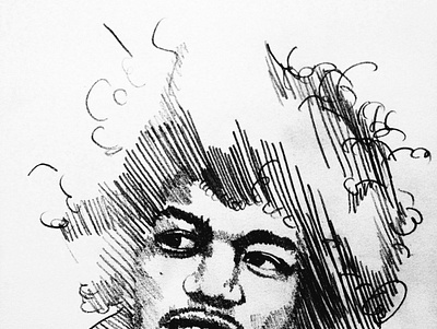 Jimi Hendrix design graphite illustration jimi hendrix realism sketch
