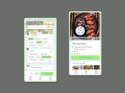 Cooking App design ui ux