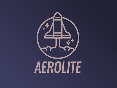 Day 1: Aerolite Rocket Logo dailychallenge dailylogo dailylogochallenge day1 rocket rocket logo rocketship