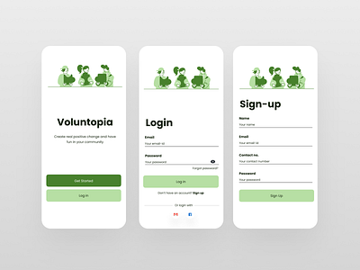 Daily UI Challenge #01: Voluntopia UI Updated