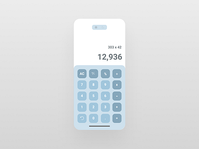 Daily UI Challenge #04: Minimal Calculator app calculator calculator app calculator design dailyui dailyuichallenge minimal mobile typography ui ux