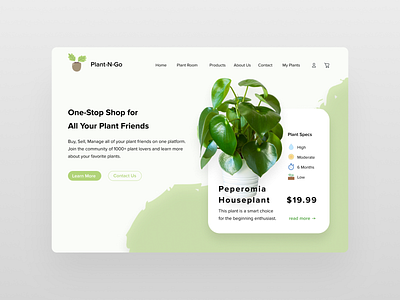 Daily UI Challenge #03: Landing Page branding dailyui dailyuichallenge design ecommerce illustration minimal mobile plants typography ui ux website website design