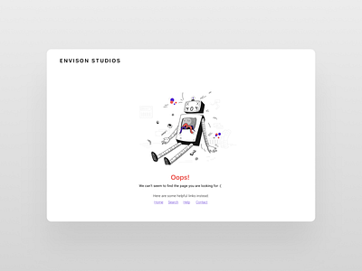 Daily UI Challenge #08: 404 Error Page