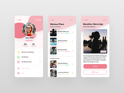 Daily UI Challenge #06: User Profile (Workout App Concept) app dailyui dailyuichallenge design minimal mobile photography typography ui ux workout workout app
