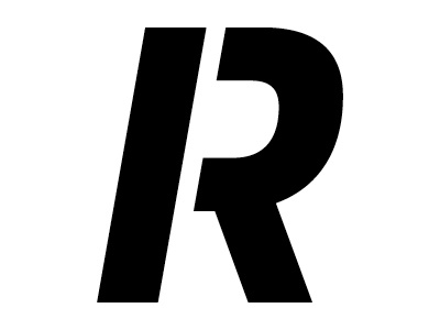 Stencil "R" font sans stencil typeface