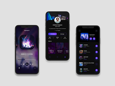 SDK music player app design music app music player ui ux web