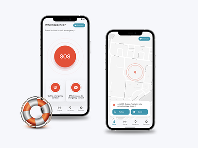 SOS button app design