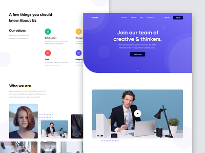 Super - Career Page UI Kit agency agency landing page career design icon landing page minimal minimalism startup template ui ui kit ui kit design ux web website