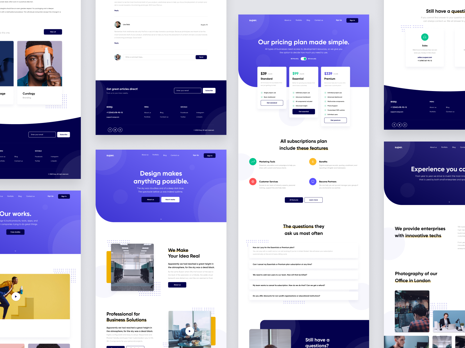 Super - Template Exploration by Gabriele Pala on Dribbble