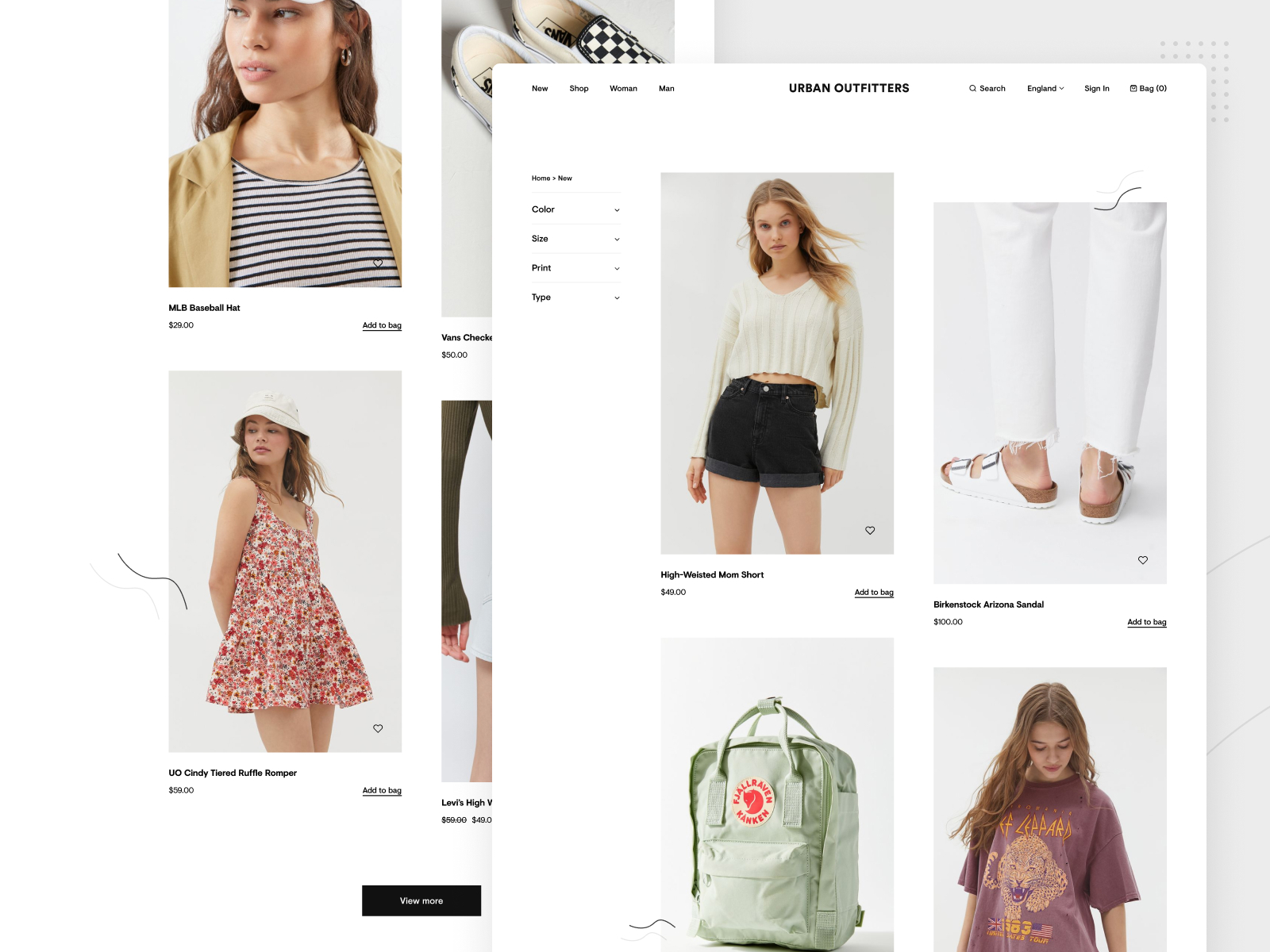 Urban Outfitters – Shop Page by Gabriele Pala on Dribbble