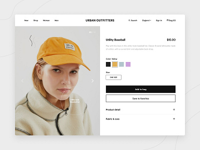 Urban Outfitters – Product Details Page design ecommerce hero image landing page minimal minimalism product design product page redesign shop shopping ui urban outfitters ux website website concept