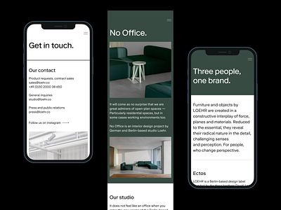 No Office / Mobile branding case study clean design layout minimal typography ui website website design