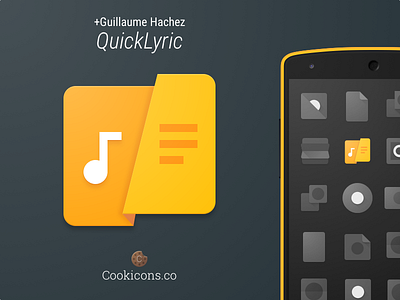 QuickLyric Product Icon android app icon icon iconography lyrics material material design product icon