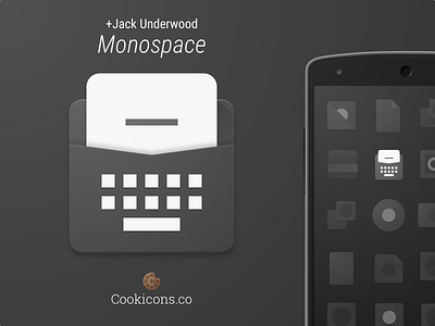 Monospace Product Icon android app icon icon iconography material material design minimal monospace product icon writing