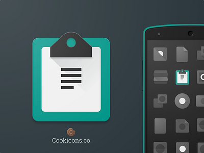 Note Taking Product Icon android app icon clipboard icon iconography material material design notes product icon