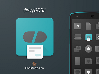 divvyDOSE Product Icon android app icon icon iconography material material design medicine pharmacy product icon