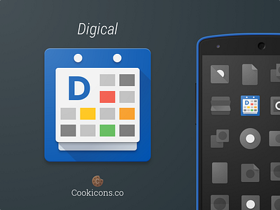 Digical Product Icon android app icon calendar icon iconography material material design product icon