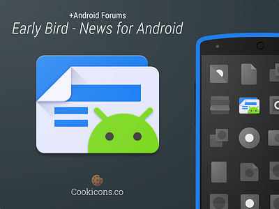 Early Bird Product Icon android app icon icon iconography material material design news product icon