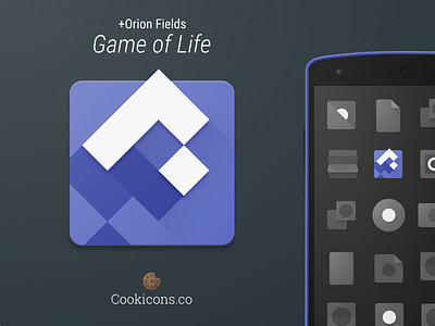 Game Of Life Product Icon android app icon automata game of life icon iconography john conway material material design product icon