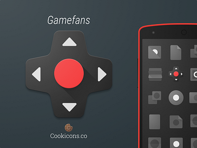 Gamefans Product Icon android app icon game gaming icon iconography material material design news product icon videogames