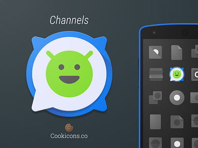 Channels Product Icon android app icon chat discussion forum icon iconography material material design product icon