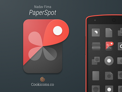 PaperSpot Product Icon android app app icon icon location material design wallpaper