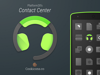 Plaform 28: Contact Center Icon enterprise icon material design