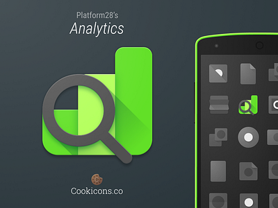 Plaform 28: Analytics Icon enterprise icon material design