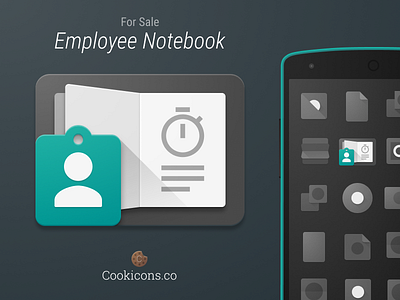 Employee Notebook Product Icon android business employee enterprise icon material design