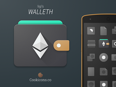 WALLETH Product Icon android app ethereum icon material design money payment wallet