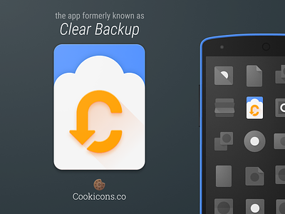 Clear Backup Product Icon android app backup icon material design