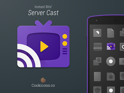 Server Cast Product Icon android cast icon iconography material design media streaming tv video