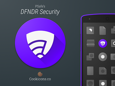 PSafe's DFNDR Security Product Icon android app icon icon iconography material design security