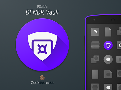 PSafe's DFNDR Vault Product Icon android app icon icon iconography material design privacy security storage
