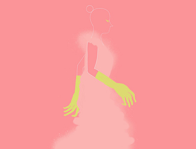 Yellow 2021 digital artist digital painting digitalart fashion fashion illustration illustration line art pantone pink procreate procreate app yellow