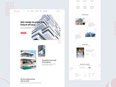 Real estate landing page concept.