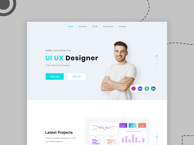 Personal Portfolio Landing page landing page portfolio portfolio site responsive design resume template ui ux web design web template