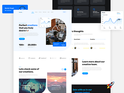 DesnDev Agency Landing Page. animation design illustration landing page template ui ui design ux web website