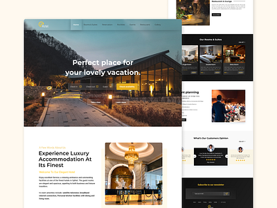 Hotel Website Landing Page Design design hotel hotel website landing page resort template ui ux web website