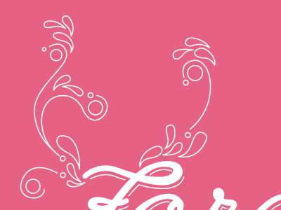 Valentine Poster 1 comp 3 flourishes illustrator pink typography valentines white